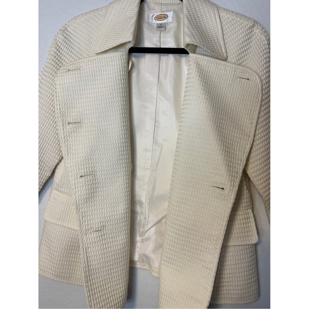 Talbots Ivory Textured‎ Double-Breasted Jacket – Size 8 - Picture 4 of 11